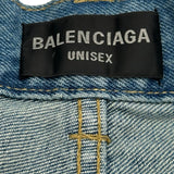 バレンシアガ BALENCIAGA バギーデニムパンツ ブルー コットン ユニセックス デニムパンツ