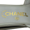 シャネル CHANEL ココマークロゴレザーサンダル ホワイト レザー レディース サンダル