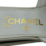 シャネル CHANEL ココマークロゴレザーサンダル ホワイト レザー レディース サンダル