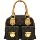 ルイ・ヴィトン LOUIS VUITTON マンハッタンPM M40026 ブラウン モノグラムキャンバス レディース ハンドバッグ