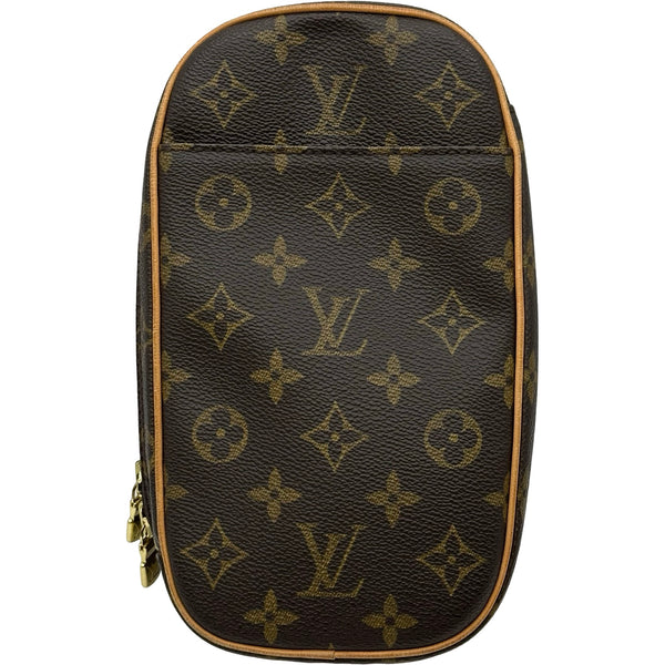 美品 ルイヴィトン モノグラム ポシェットガンジュ ボディバッグ M51870 ルイ・ヴィトン LOUIS VUITTON ポシェット・ガンジュ M51870 ブラウン