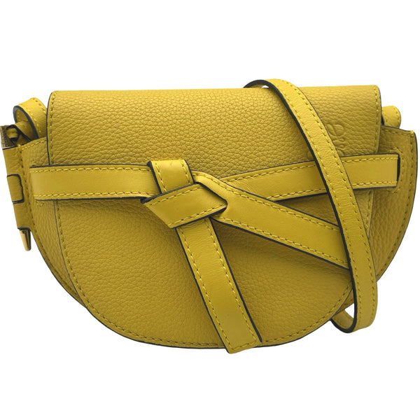 ロエベ LOEWE ゲートミニ イエロー レザー レディース ショルダー