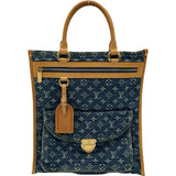 ルイ・ヴィトン LOUIS VUITTON フラットショッパー M95018 ブルー デニム レディース トートバッグ