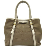 プラダ PRADA ロゴジャガード 2WAYバッグ BN1841 ベージュ キャンバス/レザー レディース ショルダーバッグ