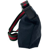 グッチ GUCCI シェリーライン ショルダーバッグ 189751 ブラック シルバー金具 GGキャンバス メンズ ショルダーバッグ