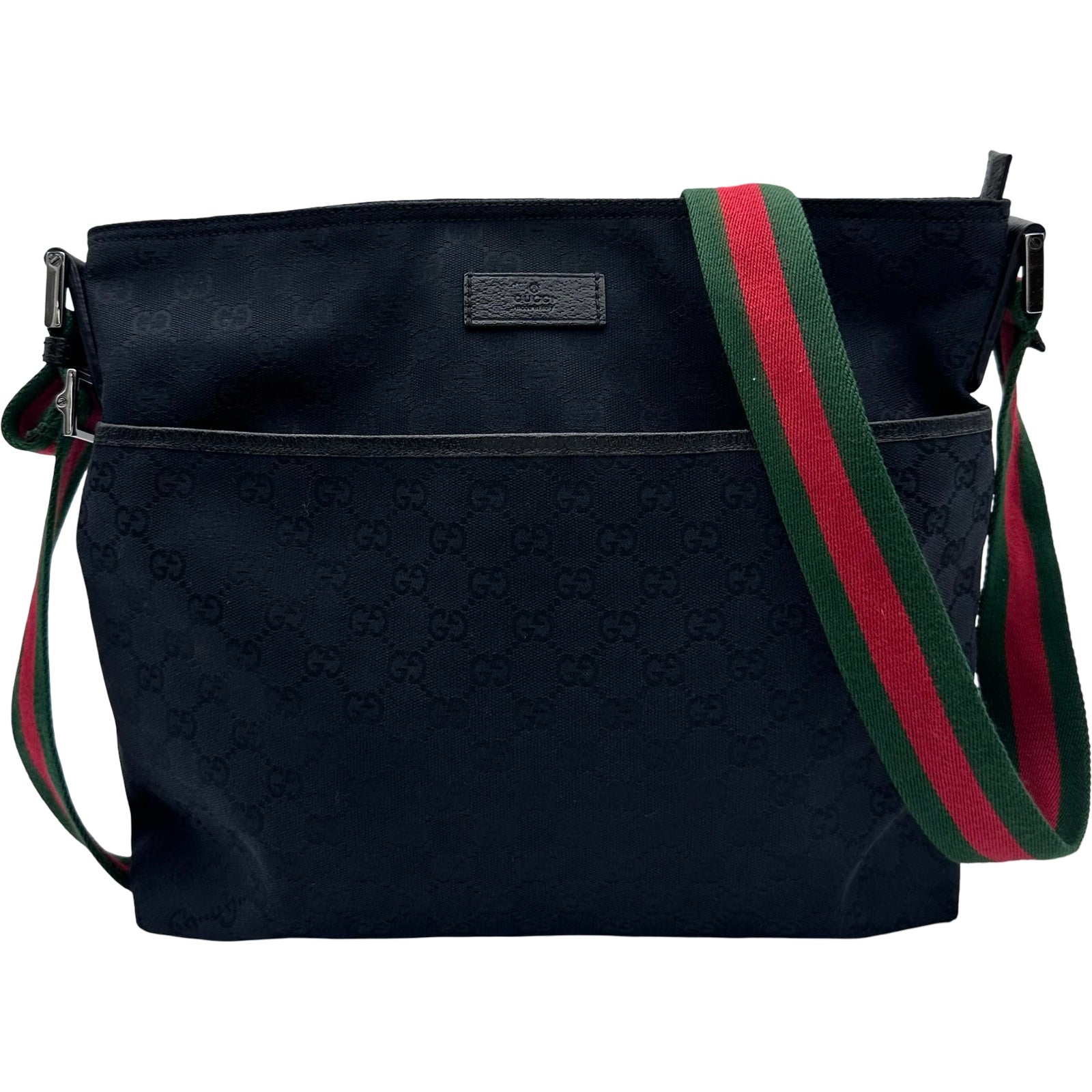 GUCCI グッチ GGキャンバス シェリーライン ブラック ショルダーバッグ グッチ GUCCI シェリーライン ショルダーバッグ 189751 ブラック