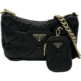プラダ PRADA ショルダーバッグ 1BC157 ブラック ゴールド金具 レザー レディース ショルダーバッグ