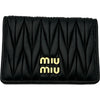 ミュウミュウ miu miu マテラッセカードケース 5MC103 ブラック ゴールド金具 ナッパレザー レディース カードケース