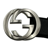 グッチ GUCCI インターロッキング ベルト 114984 ブラック グッチシマ メンズ ベルト