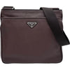 プラダ PRADA VITELLO CITY ショルダーバッグ 2VH019 ブラウン シルバー金具 レザー メンズ ショルダーバッグ