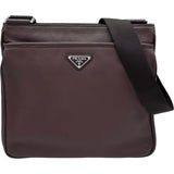 プラダ PRADA VITELLO CITY ショルダーバッグ 2VH019 ブラウン シルバー金具 レザー メンズ ショルダーバッグ