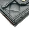 シャネル CHANEL スモールフラップ ウォレット AP0230 ブラック ゴールド金具 キャビア レディース 三つ折り財布