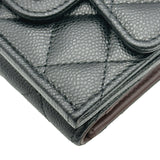 シャネル CHANEL スモールフラップ ウォレット AP0230 ブラック ゴールド金具 キャビア レディース 三つ折り財布