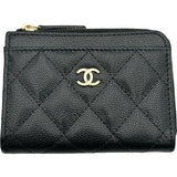 シャネル CHANEL マトラッセ カードケース AP4893 ブラック シルバー金具 キャビア レディース カードケース