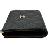 シャネル CHANEL マトラッセ カードケース AP4893 ブラック シルバー金具 キャビア レディース カードケース