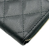 シャネル CHANEL マトラッセ カードケース AP4893 ブラック シルバー金具 キャビア レディース カードケース