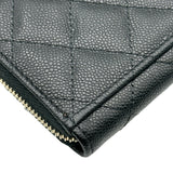 シャネル CHANEL マトラッセ カードケース AP4893 ブラック シルバー金具 キャビア レディース カードケース