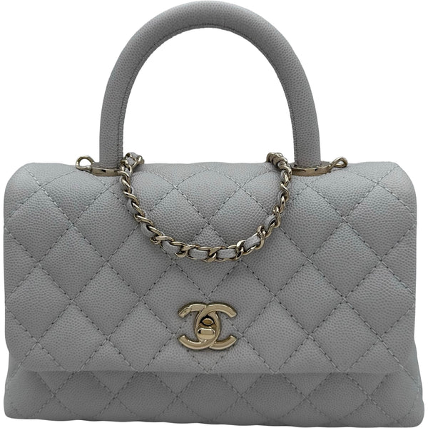 シャネル CHANEL ココハンドル XS A92990 27番台 グレー ゴールド金具