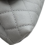 シャネル CHANEL ココハンドル XS A92990 27番台 グレー ゴールド金具 キャビアスキン レディース ハンドバッグ