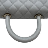 シャネル CHANEL ココハンドル XS A92990 27番台 グレー ゴールド金具 キャビアスキン レディース ハンドバッグ