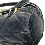 シャネル CHANEL 2WAY チェーンショルダー ブラック ゴールド金具 ベルベット レディース ショルダーバッグ