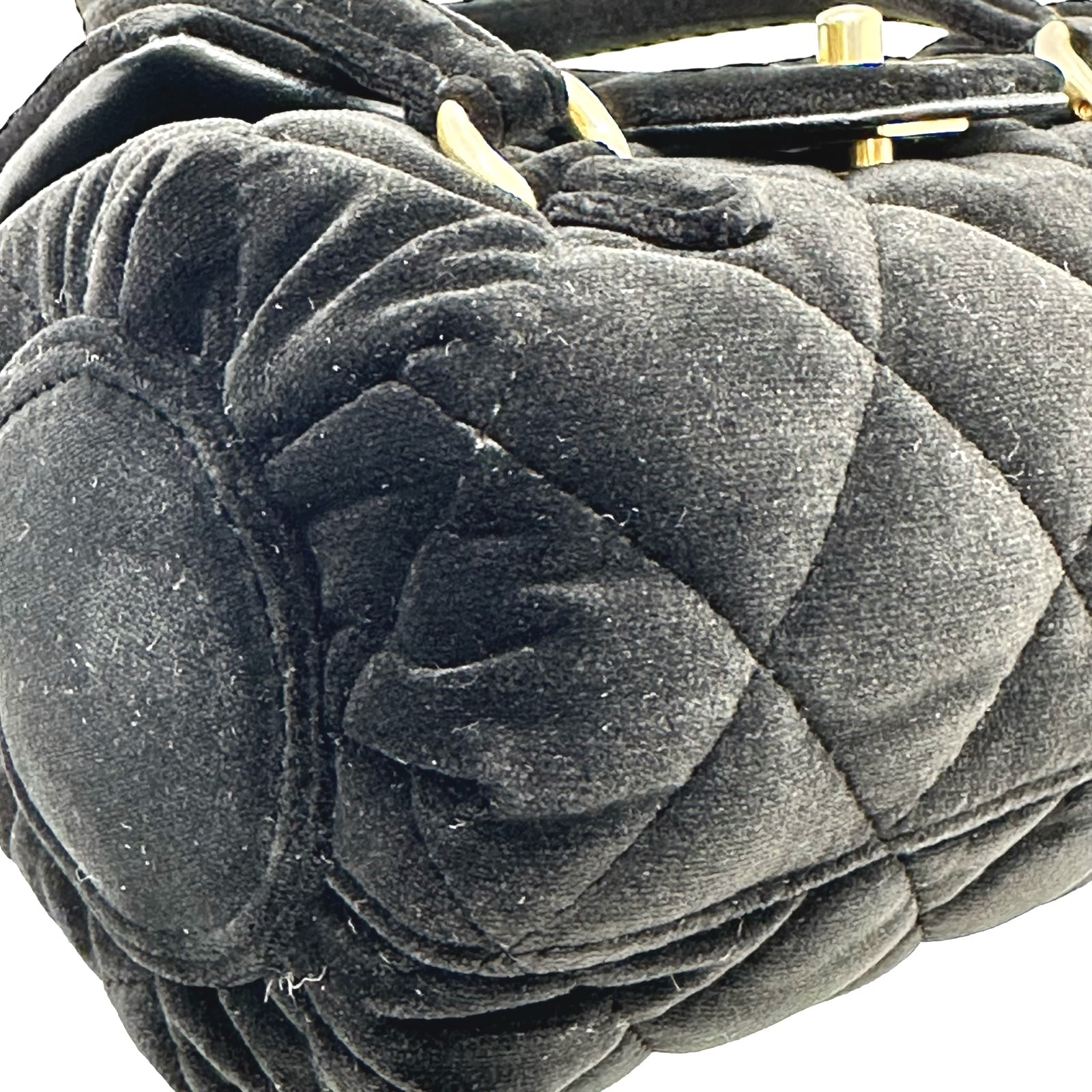 シャネル CHANEL 2WAY チェーンショルダー ブラック ゴールド金具 ベルベット レディース ショルダーバッグ CHANEL - シャネル CHANEL 2WAY チェーンショルダー ブラック ゴールド