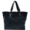 シャネル CHANEL パリビアリッツトート MM A34209 11番台 ブラック シルバー金具 コーティングキャンバス レディース トートバッグ