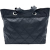 シャネル CHANEL パリビアリッツトート MM A34209 11番台 ブラック シルバー金具 コーティングキャンバス レディース トートバッグ