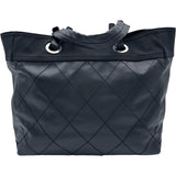 シャネル CHANEL パリビアリッツトート MM A34209 11番台 ブラック シルバー金具 コーティングキャンバス レディース トートバッグ