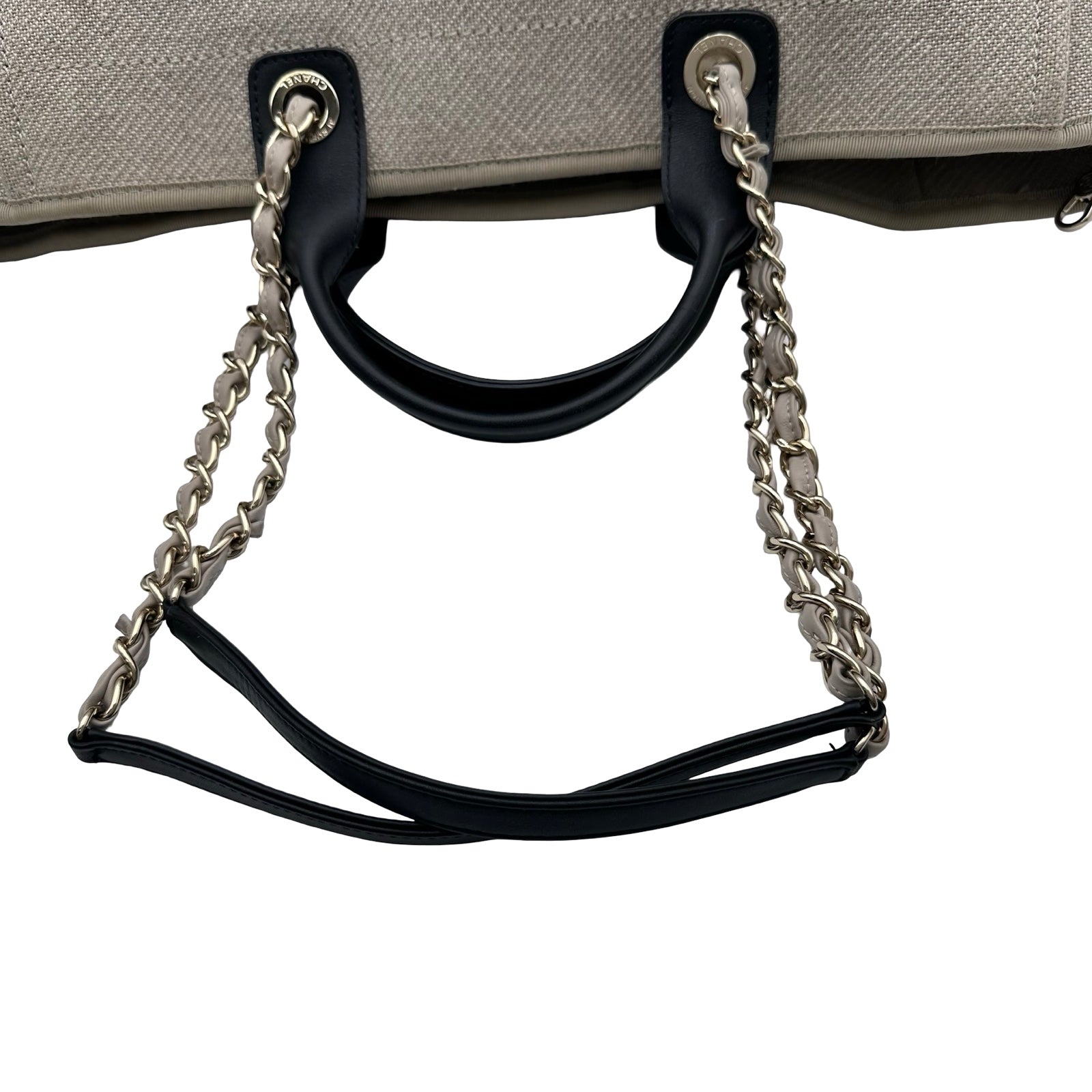 シャネル CHANEL ドーヴィルGM ライトベージュ ゴールド金具