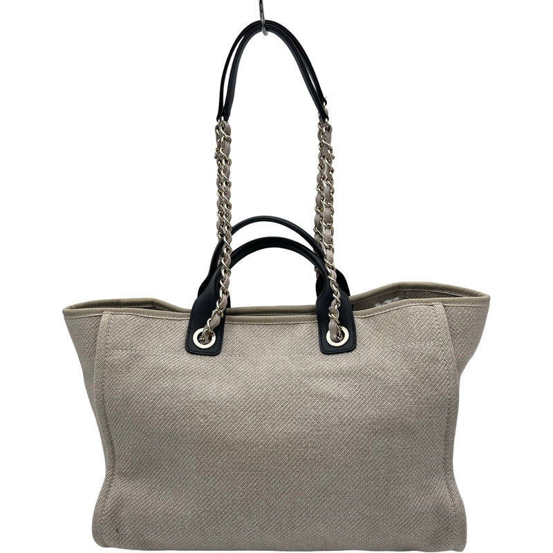 シャネル CHANEL ドーヴィルGM ライトベージュ ゴールド金具