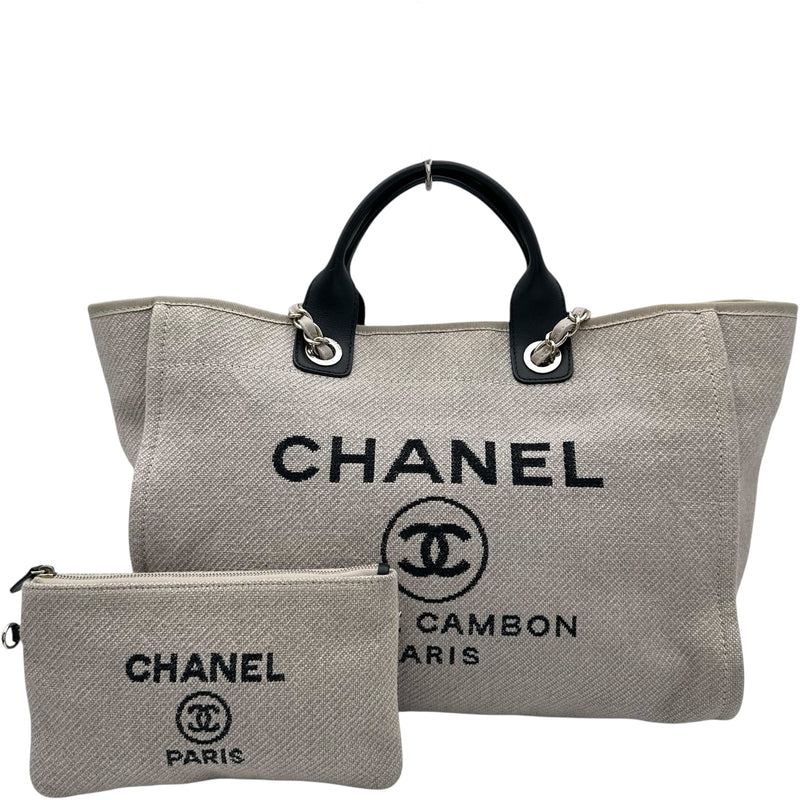 トッティCHANELバック銀座購入 シャネル CHANEL ドーヴィルGM ライトベージュ ゴールド金具