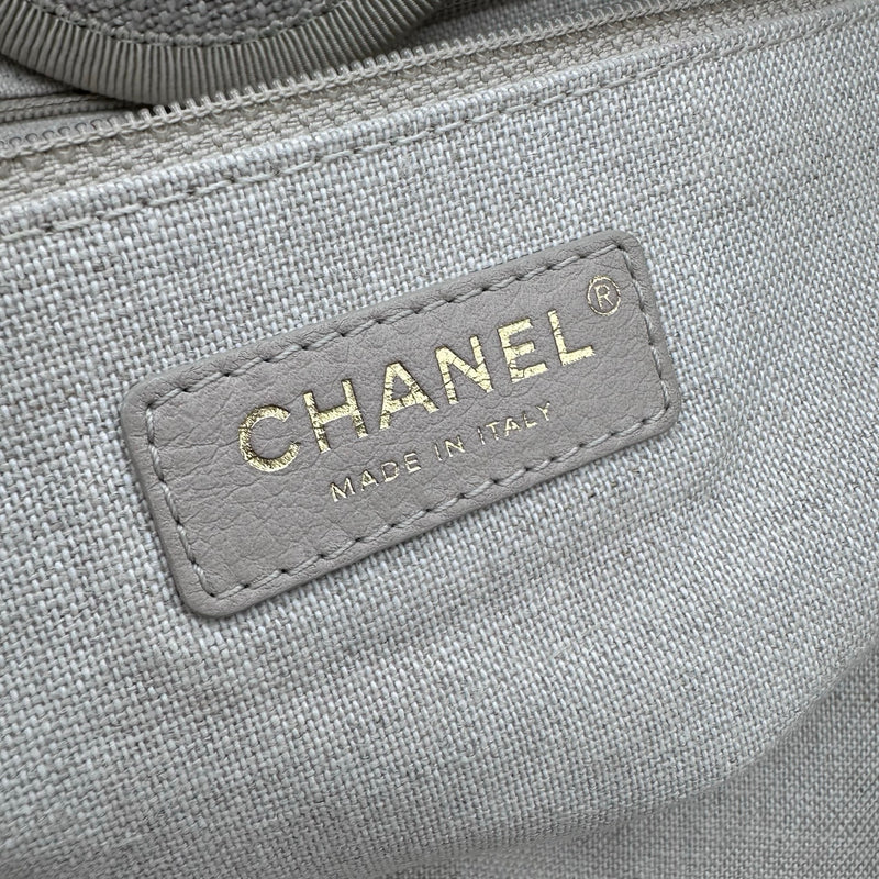 シャネル CHANEL ドーヴィルGM ライトベージュ ゴールド金具
