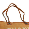 シャネル CHANEL ドーヴィル チェーントートMM A67001 20番台 オレンジ キャンバス レディース トートバッグ