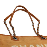 シャネル CHANEL ドーヴィル チェーントートMM A67001 20番台 オレンジ キャンバス レディース トートバッグ