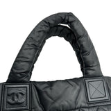 シャネル CHANEL コココクーン トートMM A48611 21番台 ブラック シルバー金具 ナイロン レディース ハンドバッグ