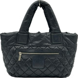 シャネル CHANEL コココクーン トートMM A48611 21番台 ブラック シルバー金具 ナイロン レディース ハンドバッグ
