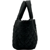 シャネル CHANEL コココクーン トートMM A48611 21番台 ブラック シルバー金具 ナイロン レディース ハンドバッグ