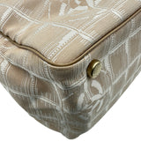 シャネル CHANEL ニュートラベルライントートMM A15991 8番台 ピンクベージュ ゴールド金具 ナイロンジャガード レディース トートバッグ