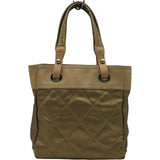 シャネル CHANEL パリビアリッツ トートPM A34208 11番台 ゴールド シルバー金具 コーティングキャンバス レディース ハンドバッグ