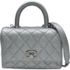 シャネル CHANEL ココハンドル XXS AS2215 シルバー シルバー金具 キャビアスキン レディース ハンドバッグ
