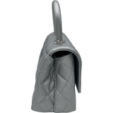 シャネル CHANEL ココハンドル XXS AS2215 シルバー シルバー金具 キャビアスキン レディース ハンドバッグ
