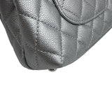 シャネル CHANEL ココハンドル XXS AS2215 シルバー シルバー金具 キャビアスキン レディース ハンドバッグ