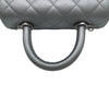 シャネル CHANEL ココハンドル XXS AS2215 シルバー シルバー金具 キャビアスキン レディース ハンドバッグ