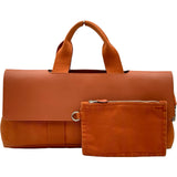 エルメス HERMES ヴァルパライソロングMM オレンジ シルバー金具 トワル ユニセックス ハンドバッグ