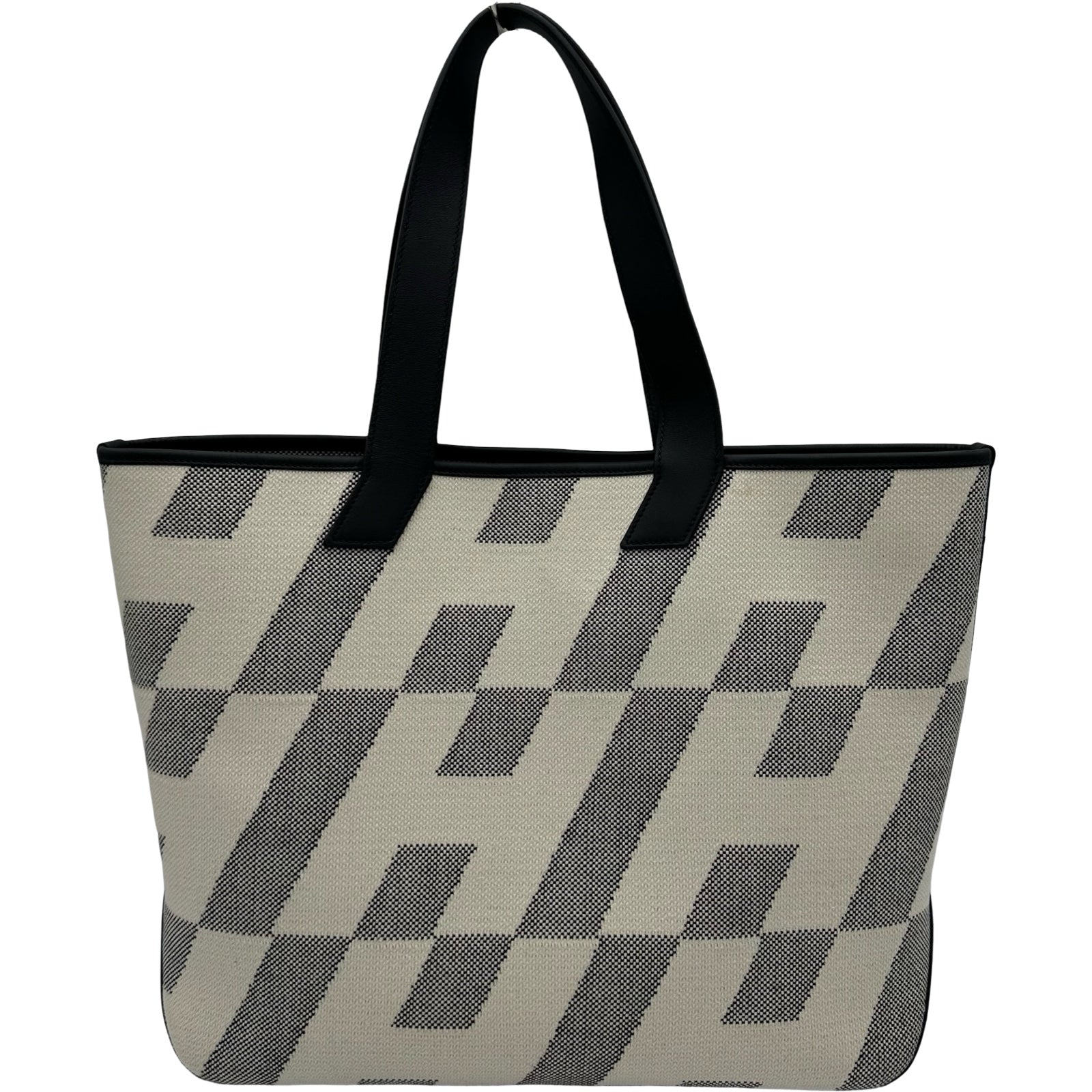 エルメス HERMES HアンビエGM Z刻 ホワイト/グレー トワルソーアッシュ