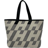 エルメス HERMES HアンビエGM Z刻 ホワイト/グレー トワルソーアッシュ ユニセックス トートバッグ