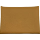 エルメス HERMES カルヴィデュオ B刻 ナチュラルサブレ シルバー金具 エバーカラー レディース 二つ折り財布