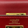 エルメス HERMES ケリー32 □H刻 ルージュヴィフ ゴールド金具 ボックスカーフ レディース ハンドバッグ