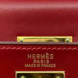エルメス HERMES ケリー32 □H刻 ルージュヴィフ ゴールド金具 ボックスカーフ レディース ハンドバッグ